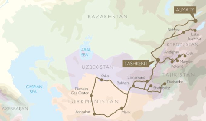 The Republics of The Silk Road Aboard the Golden Eagle