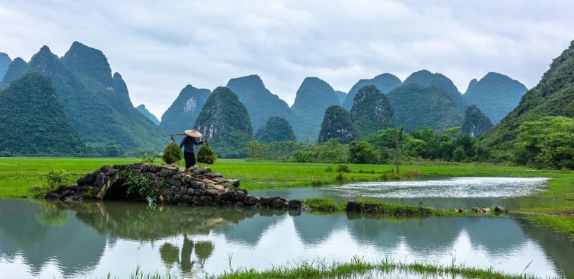Китай с долината на река Ли